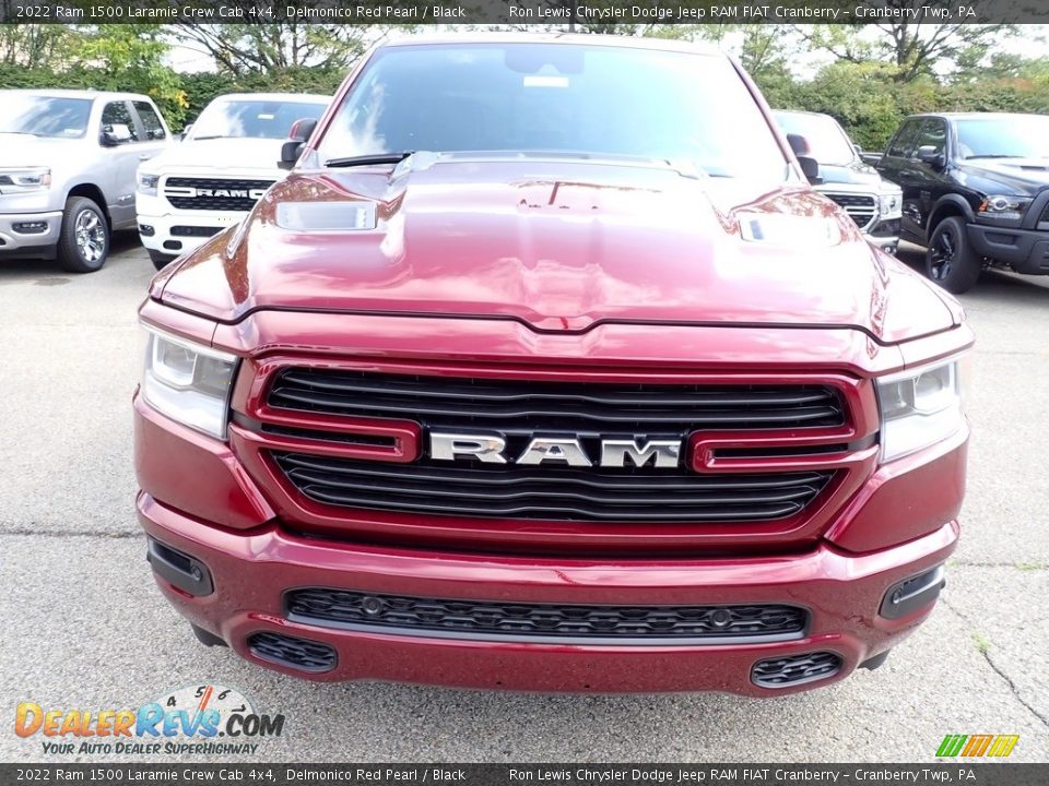 2022 Ram 1500 Laramie Crew Cab 4x4 Delmonico Red Pearl / Black Photo #8