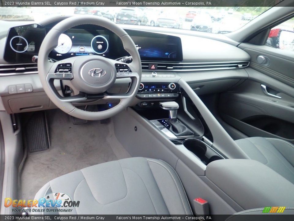 Medium Gray Interior - 2023 Hyundai Elantra SEL Photo #13