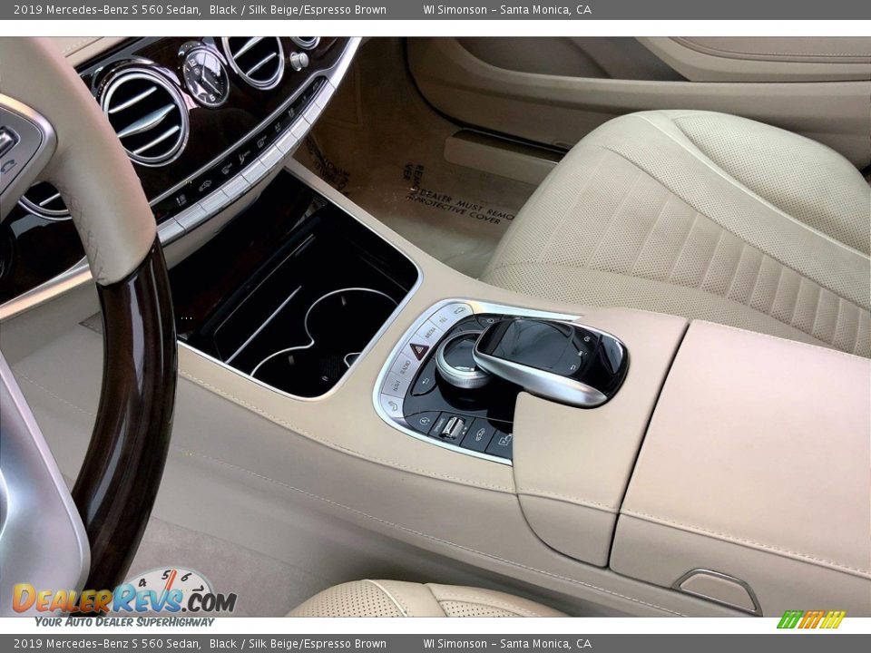 2019 Mercedes-Benz S 560 Sedan Black / Silk Beige/Espresso Brown Photo #17