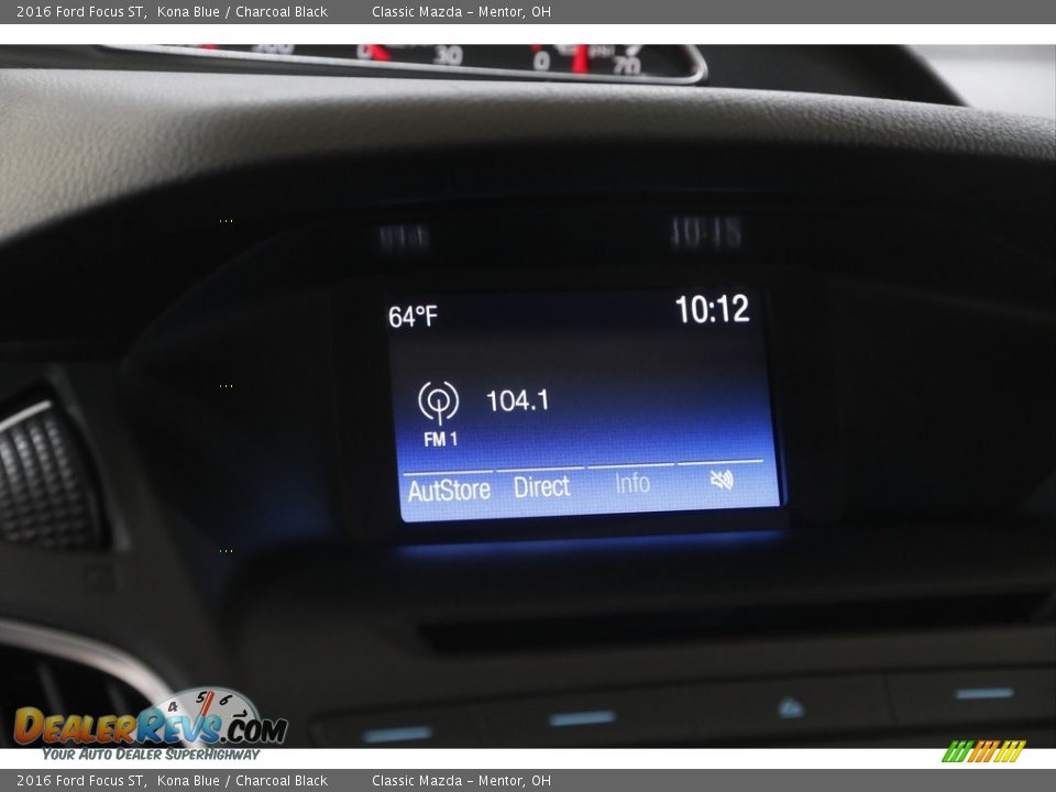 2016 Ford Focus ST Kona Blue / Charcoal Black Photo #10