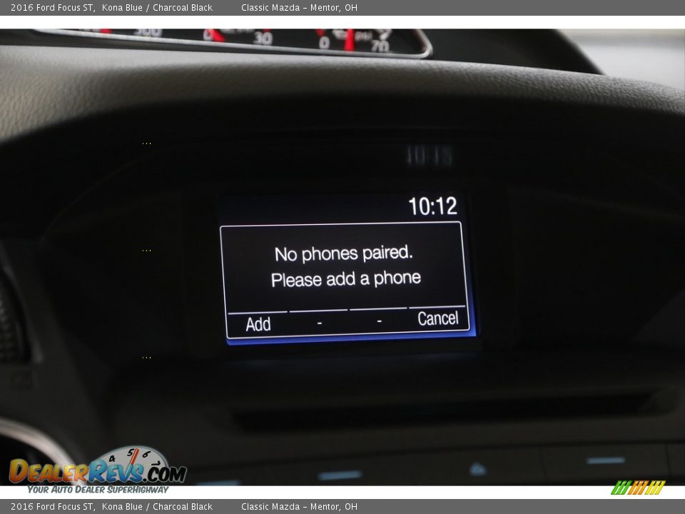 2016 Ford Focus ST Kona Blue / Charcoal Black Photo #11