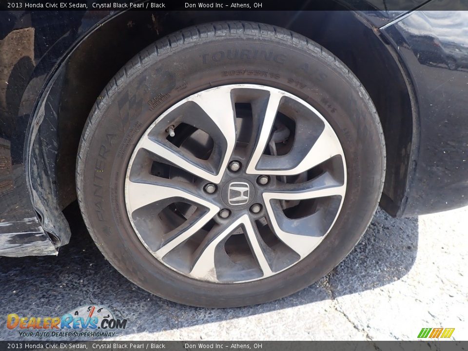 2013 Honda Civic EX Sedan Crystal Black Pearl / Black Photo #11