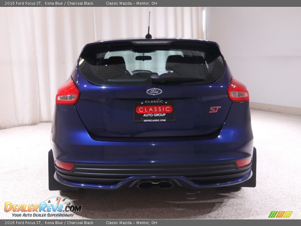 2016 Ford Focus ST Kona Blue / Charcoal Black Photo #19