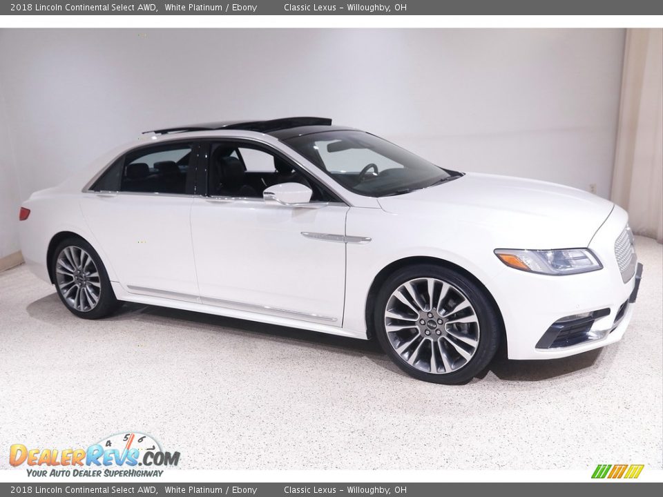 2018 Lincoln Continental Select AWD White Platinum / Ebony Photo #1