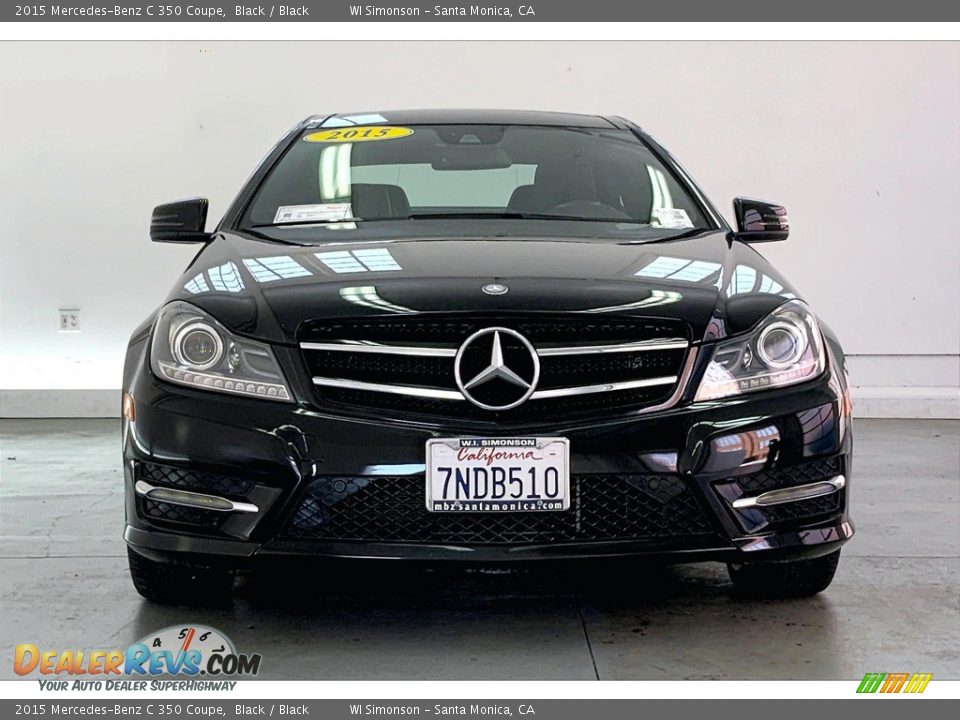 2015 Mercedes-Benz C 350 Coupe Black / Black Photo #2