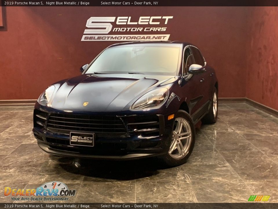 2019 Porsche Macan S Night Blue Metallic / Beige Photo #1