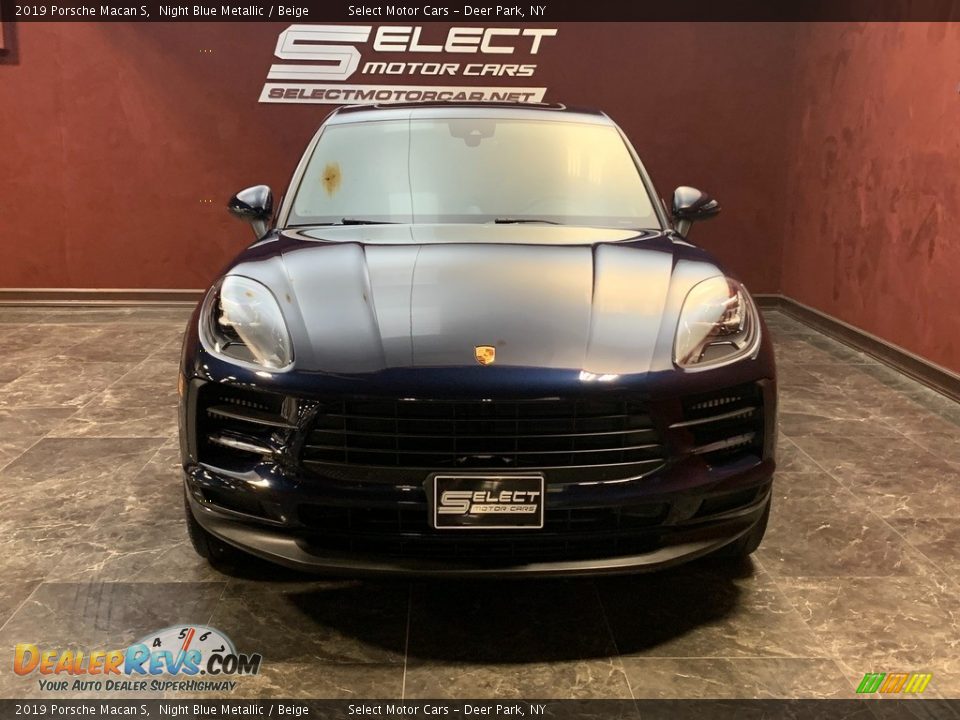 2019 Porsche Macan S Night Blue Metallic / Beige Photo #2