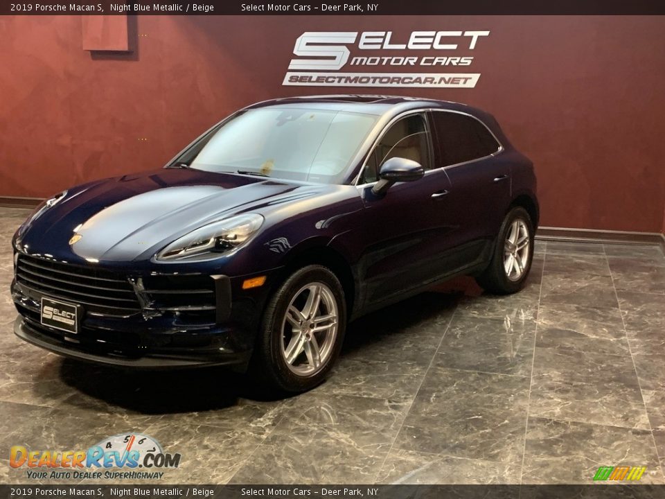 2019 Porsche Macan S Night Blue Metallic / Beige Photo #5