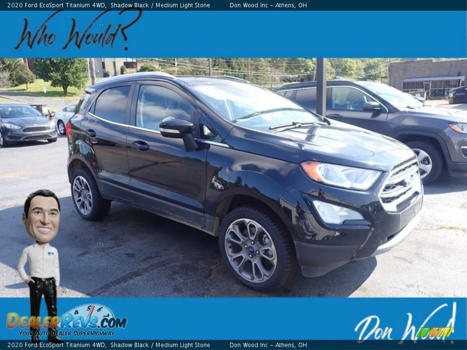 2020 Ford EcoSport Titanium 4WD Shadow Black / Medium Light Stone Photo #1