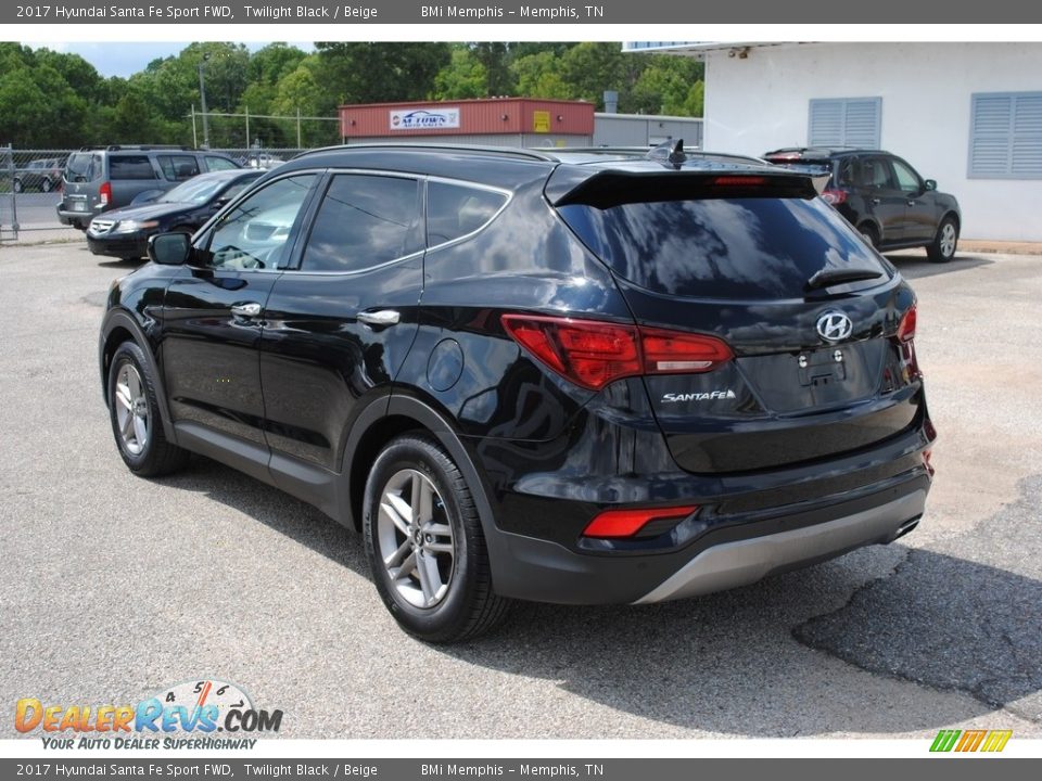 2017 Hyundai Santa Fe Sport FWD Twilight Black / Beige Photo #3