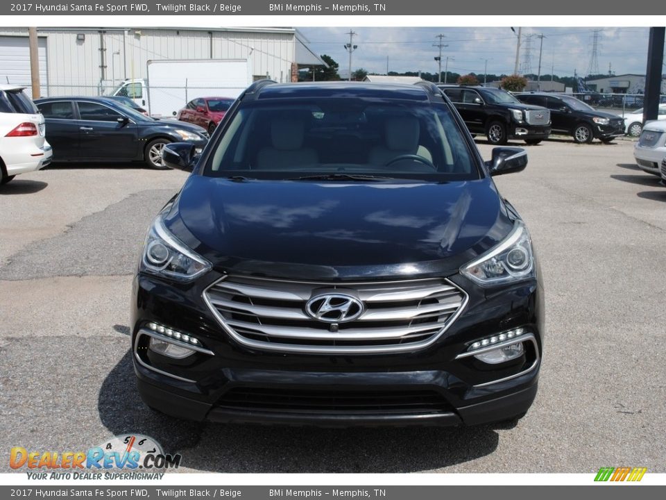 2017 Hyundai Santa Fe Sport FWD Twilight Black / Beige Photo #8