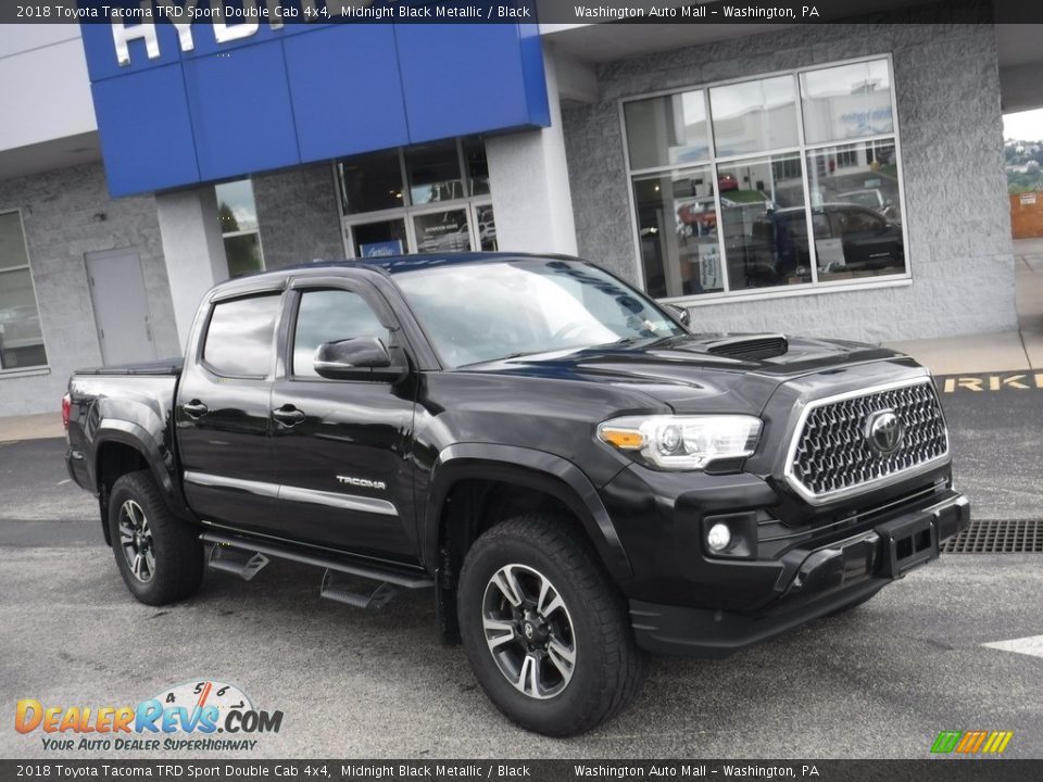 2018 Toyota Tacoma TRD Sport Double Cab 4x4 Midnight Black Metallic / Black Photo #1