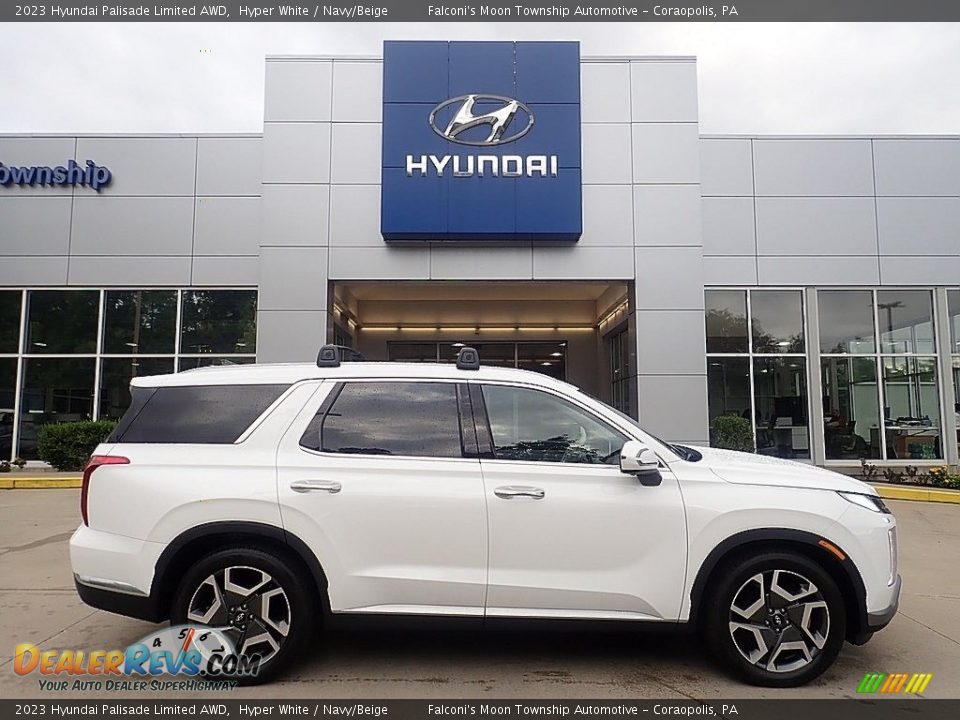 2023 Hyundai Palisade Limited AWD Hyper White / Navy/Beige Photo #1