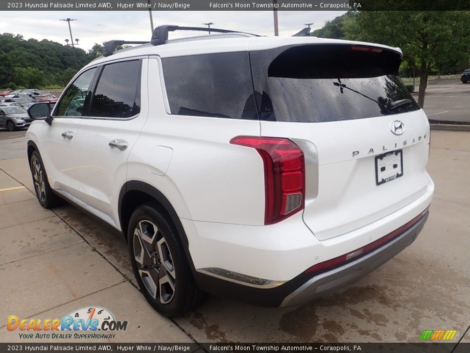 2023 Hyundai Palisade Limited AWD Hyper White / Navy/Beige Photo #5