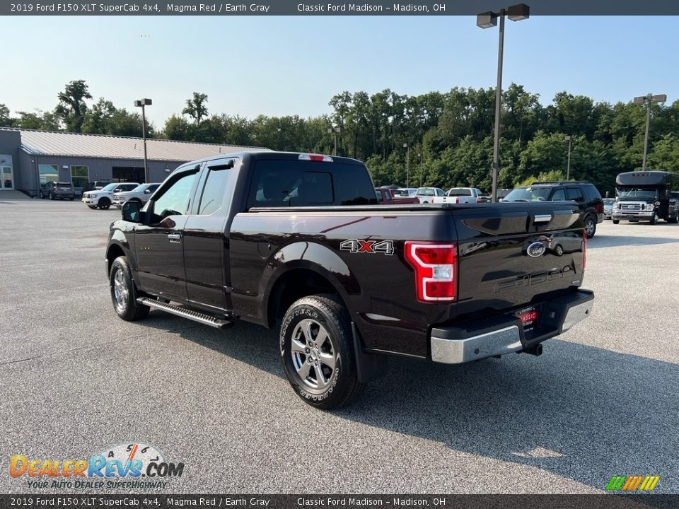 2019 Ford F150 XLT SuperCab 4x4 Magma Red / Earth Gray Photo #3