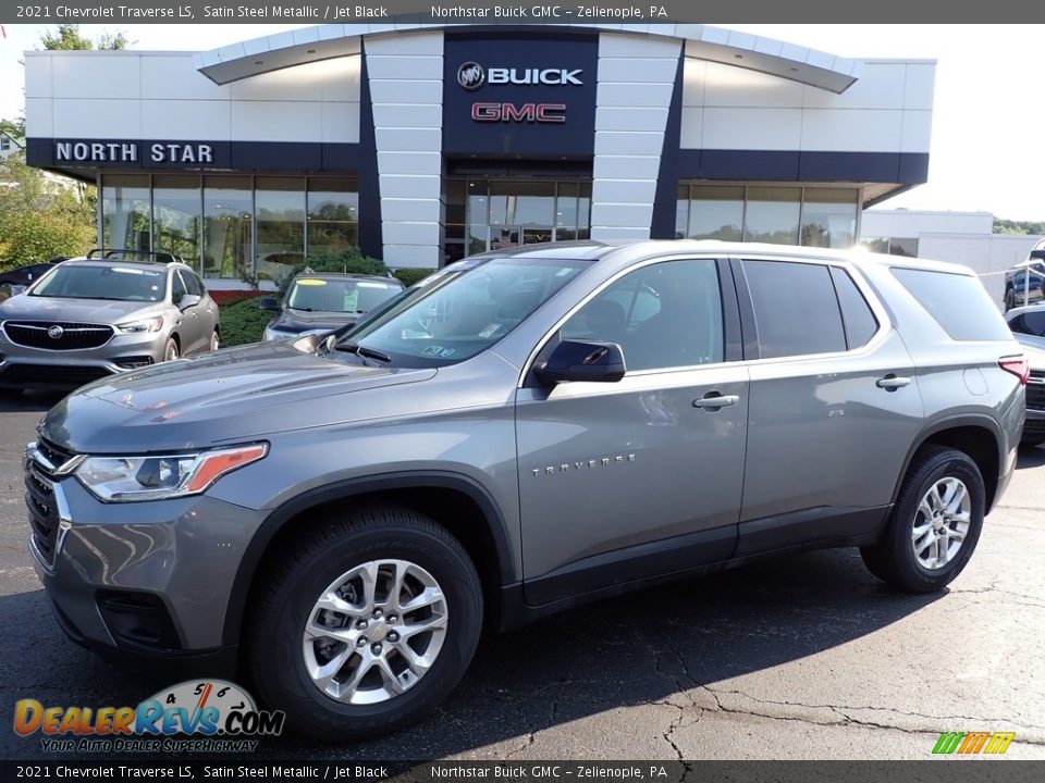 2021 Chevrolet Traverse LS Satin Steel Metallic / Jet Black Photo #1