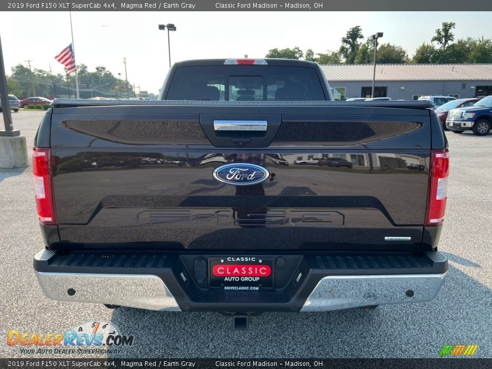 2019 Ford F150 XLT SuperCab 4x4 Magma Red / Earth Gray Photo #4