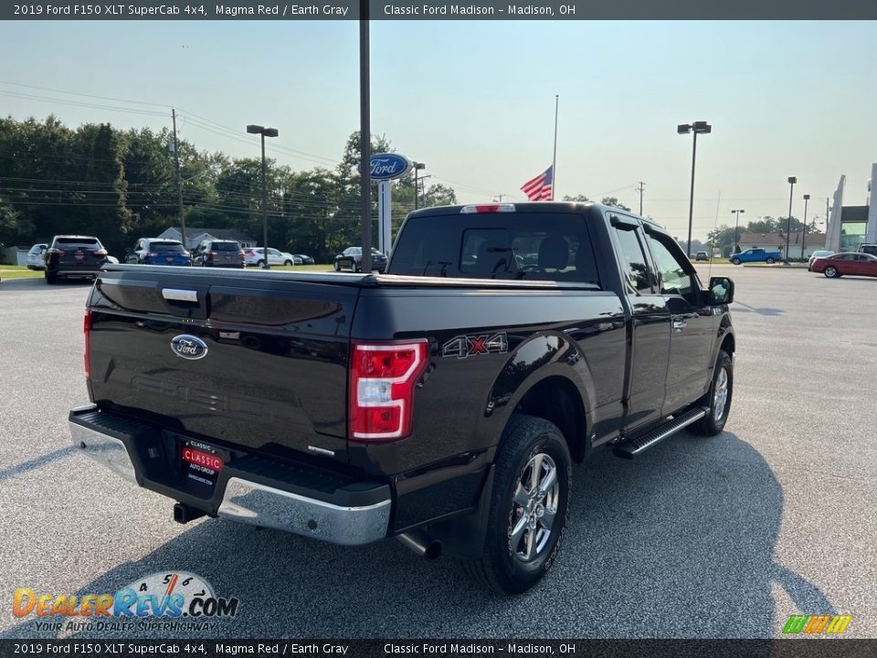 2019 Ford F150 XLT SuperCab 4x4 Magma Red / Earth Gray Photo #5