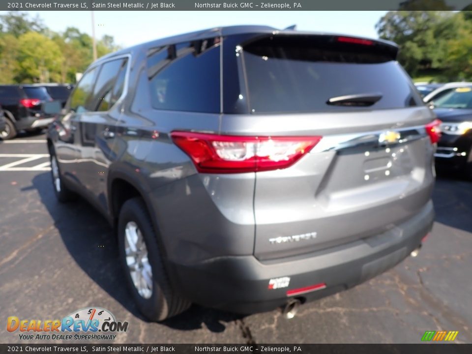 2021 Chevrolet Traverse LS Satin Steel Metallic / Jet Black Photo #4