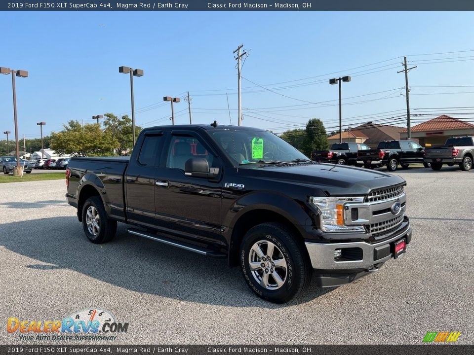 2019 Ford F150 XLT SuperCab 4x4 Magma Red / Earth Gray Photo #7