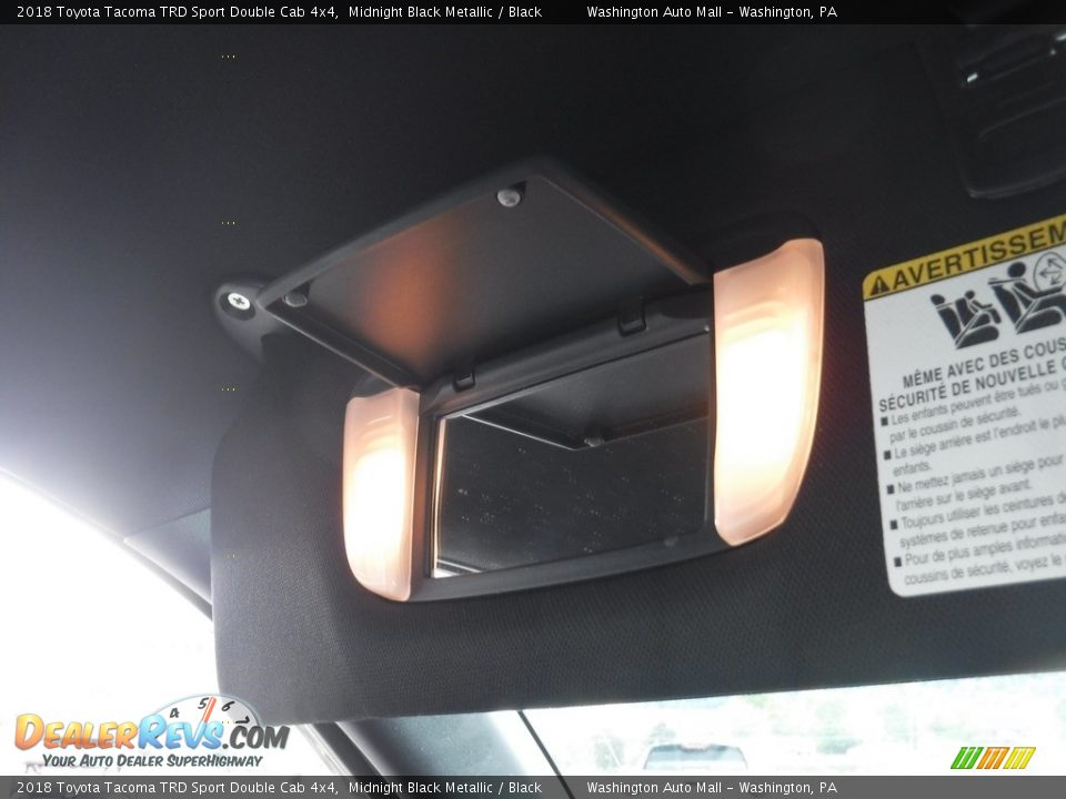 2018 Toyota Tacoma TRD Sport Double Cab 4x4 Midnight Black Metallic / Black Photo #36