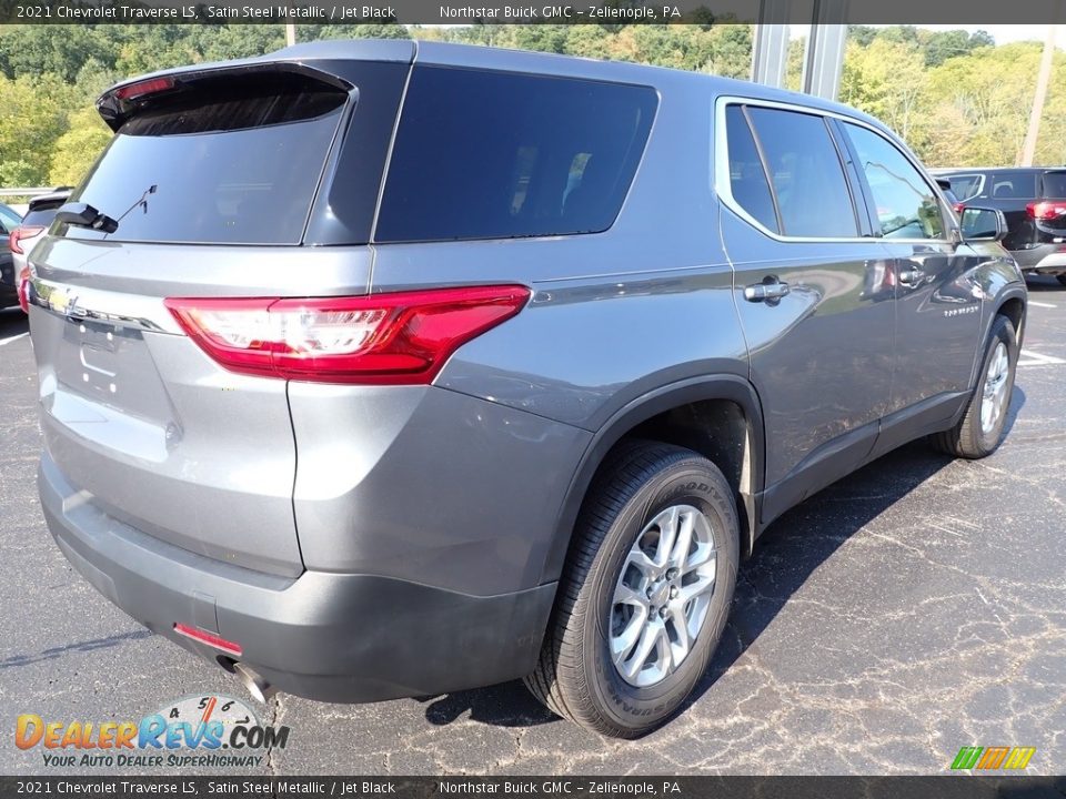 2021 Chevrolet Traverse LS Satin Steel Metallic / Jet Black Photo #6