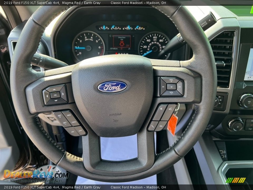 2019 Ford F150 XLT SuperCab 4x4 Magma Red / Earth Gray Photo #11