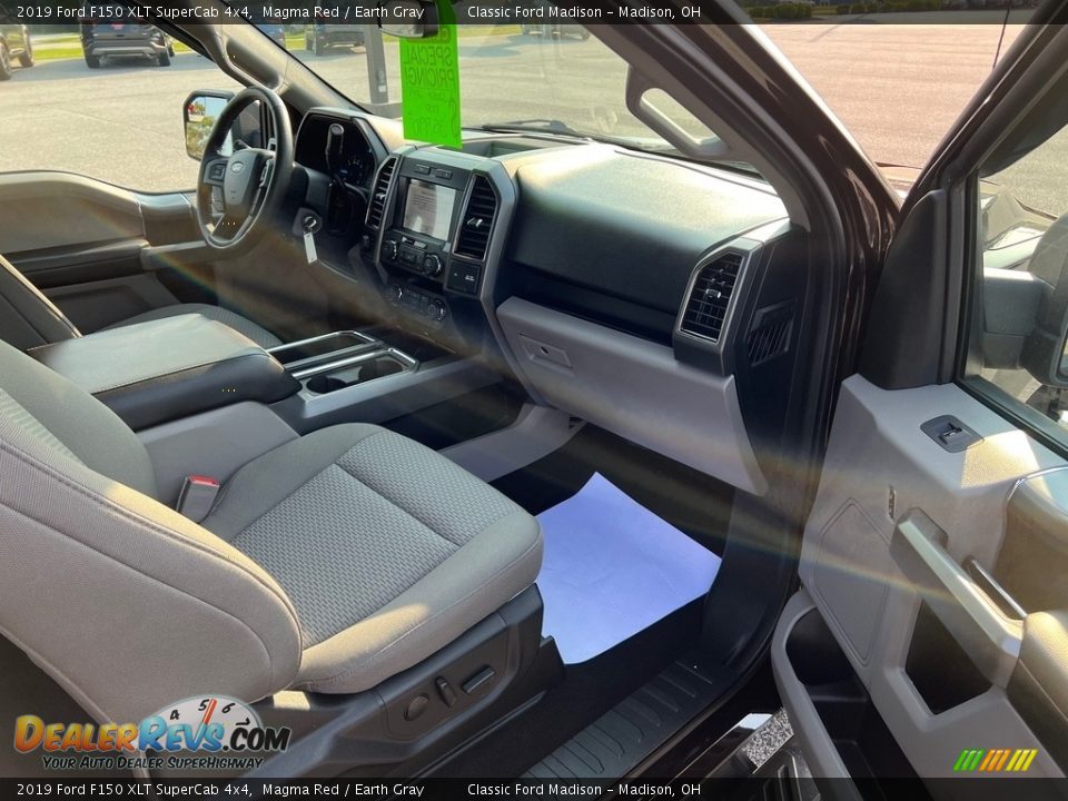 2019 Ford F150 XLT SuperCab 4x4 Magma Red / Earth Gray Photo #14