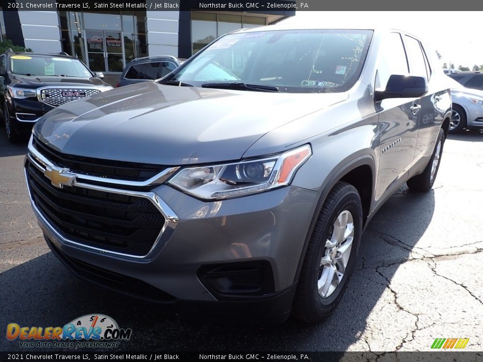 2021 Chevrolet Traverse LS Satin Steel Metallic / Jet Black Photo #12