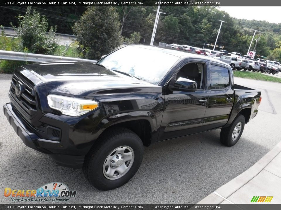 2019 Toyota Tacoma SR Double Cab 4x4 Midnight Black Metallic / Cement Gray Photo #13