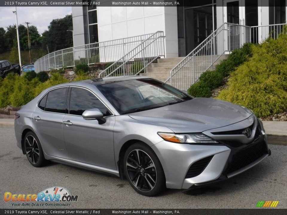 2019 Toyota Camry XSE Celestial Silver Metallic / Red Photo #1