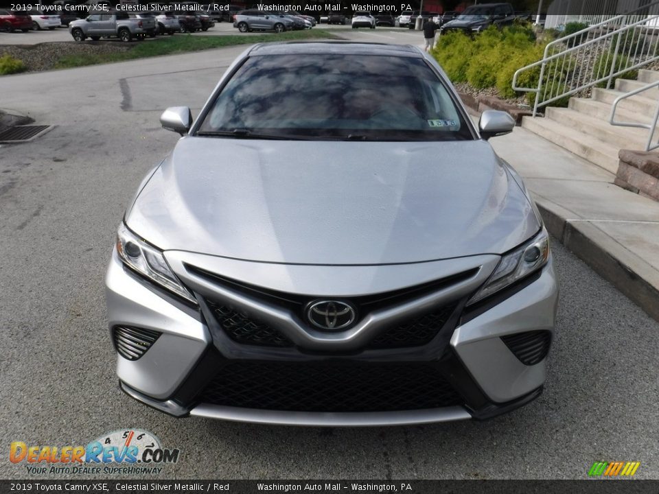 2019 Toyota Camry XSE Celestial Silver Metallic / Red Photo #10
