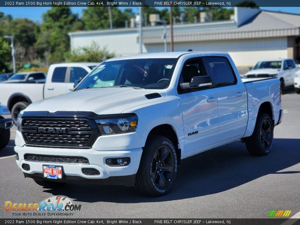 2022 Ram 1500 Big Horn Night Edition Crew Cab 4x4 Bright White / Black Photo #1