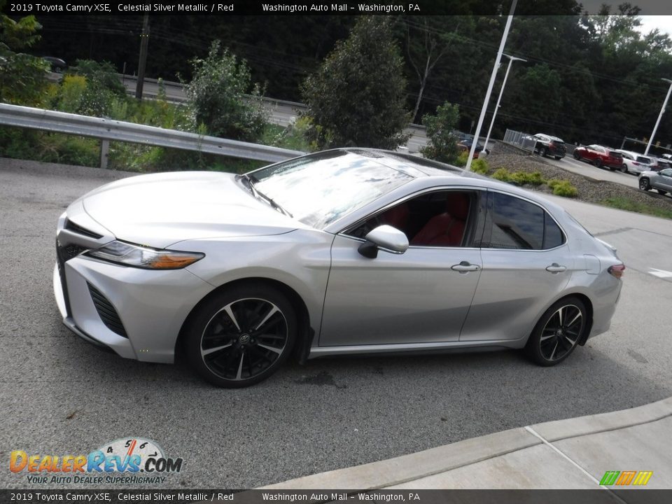 2019 Toyota Camry XSE Celestial Silver Metallic / Red Photo #12