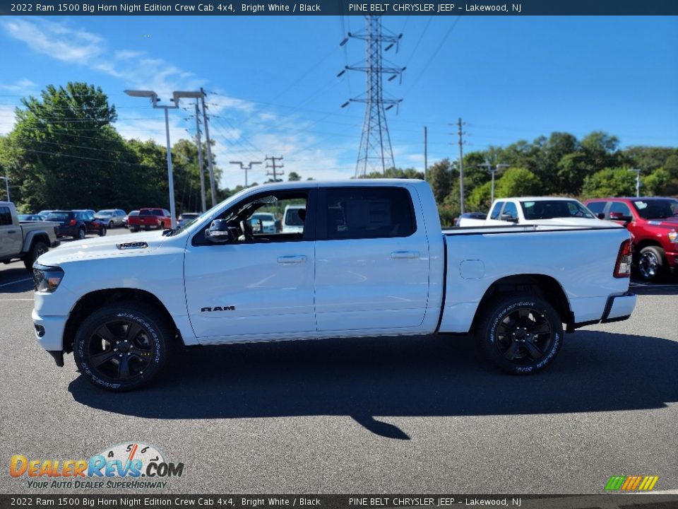 2022 Ram 1500 Big Horn Night Edition Crew Cab 4x4 Bright White / Black Photo #3