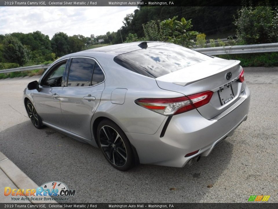 2019 Toyota Camry XSE Celestial Silver Metallic / Red Photo #13