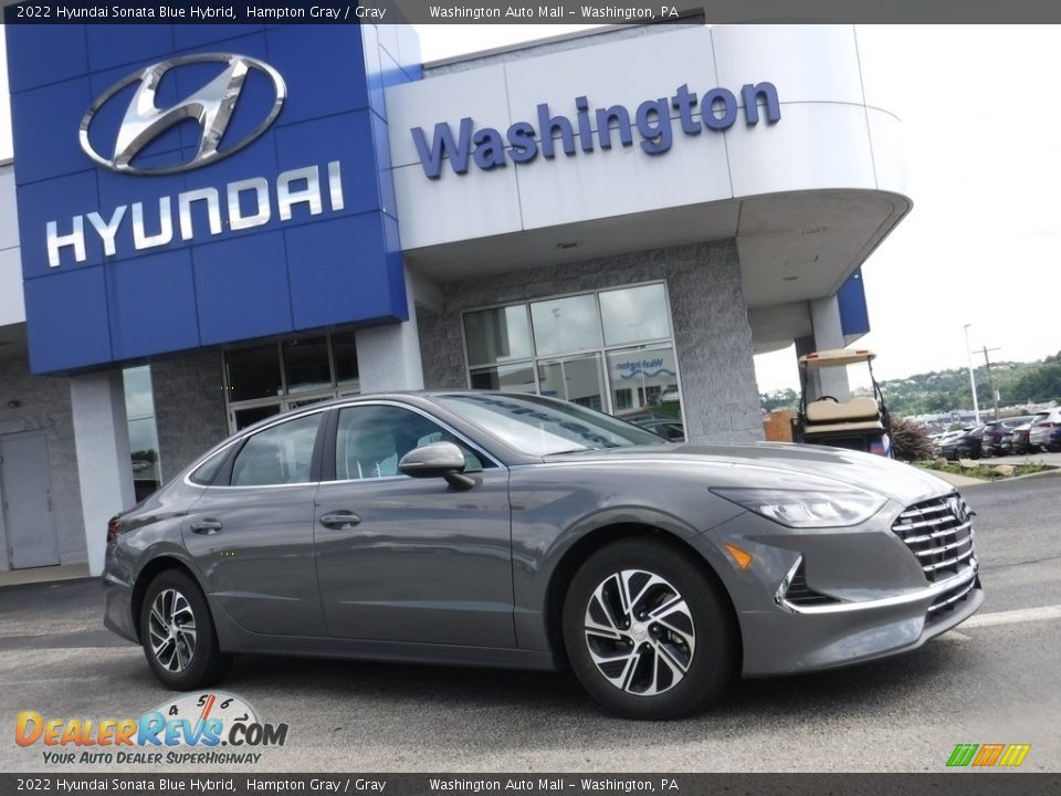 2022 Hyundai Sonata Blue Hybrid Hampton Gray / Gray Photo #2