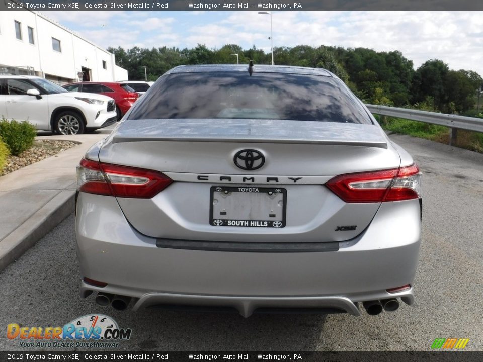 2019 Toyota Camry XSE Celestial Silver Metallic / Red Photo #14