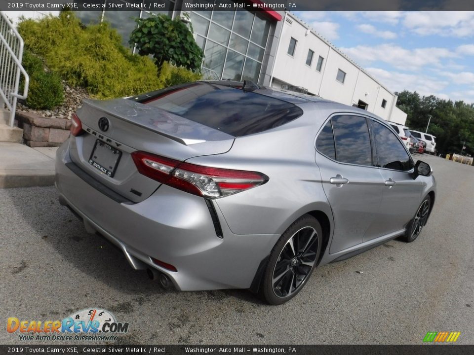 2019 Toyota Camry XSE Celestial Silver Metallic / Red Photo #16