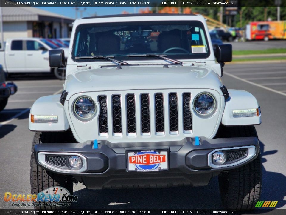 2023 Jeep Wrangler Unlimited Sahara 4XE Hybrid Bright White / Dark Saddle/Black Photo #2