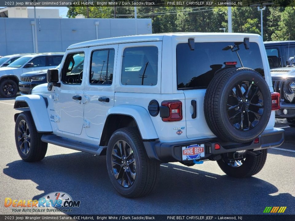 2023 Jeep Wrangler Unlimited Sahara 4XE Hybrid Bright White / Dark Saddle/Black Photo #4