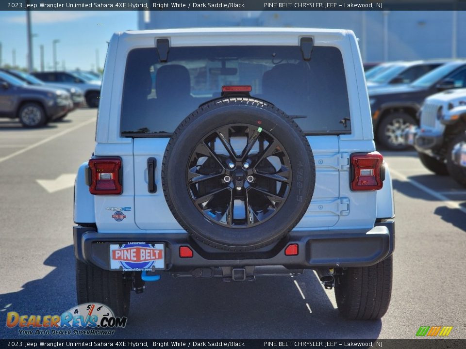 2023 Jeep Wrangler Unlimited Sahara 4XE Hybrid Bright White / Dark Saddle/Black Photo #5