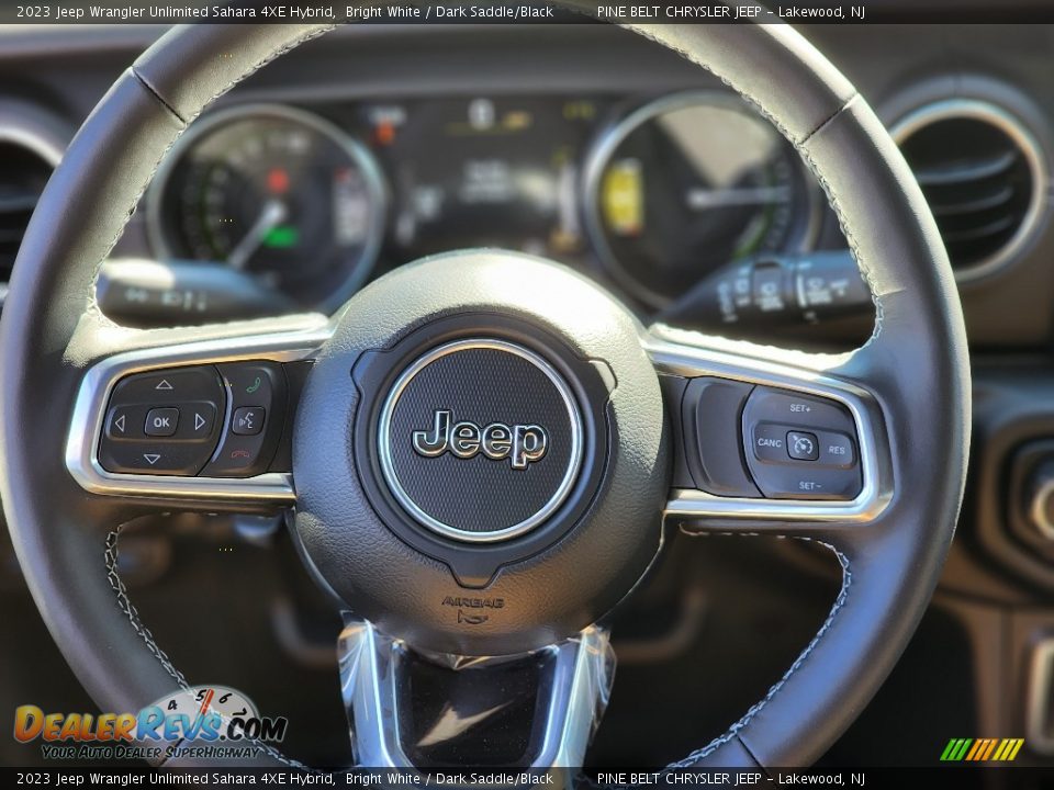 2023 Jeep Wrangler Unlimited Sahara 4XE Hybrid Steering Wheel Photo #8