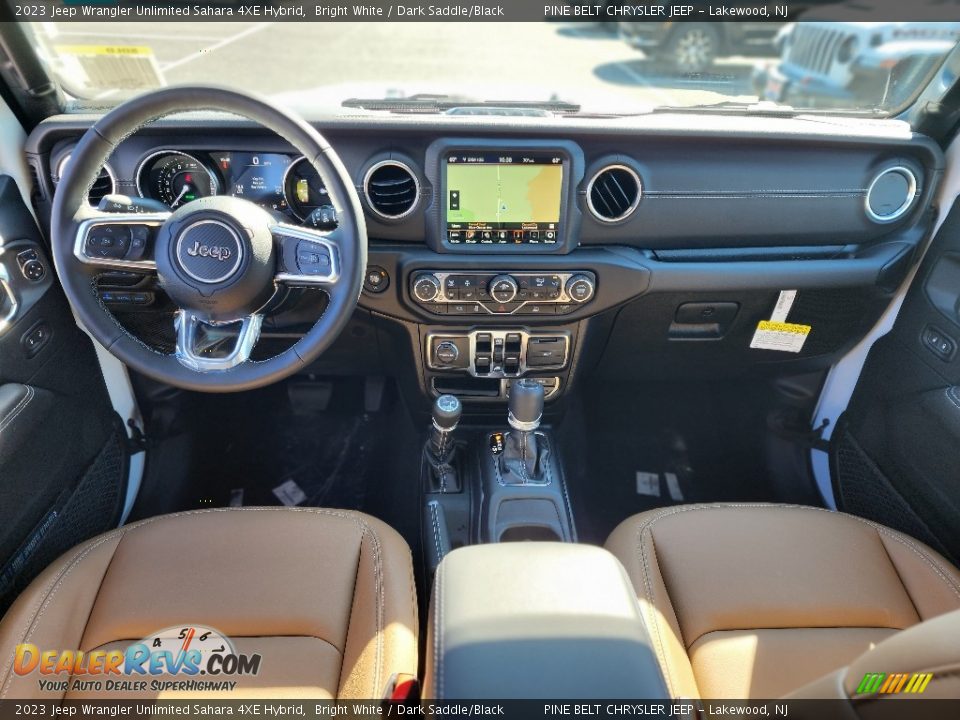2023 Jeep Wrangler Unlimited Sahara 4XE Hybrid Bright White / Dark Saddle/Black Photo #9