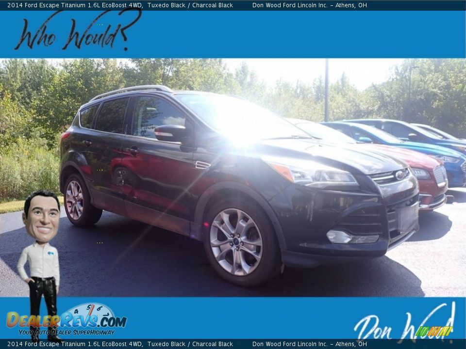 2014 Ford Escape Titanium 1.6L EcoBoost 4WD Tuxedo Black / Charcoal Black Photo #1