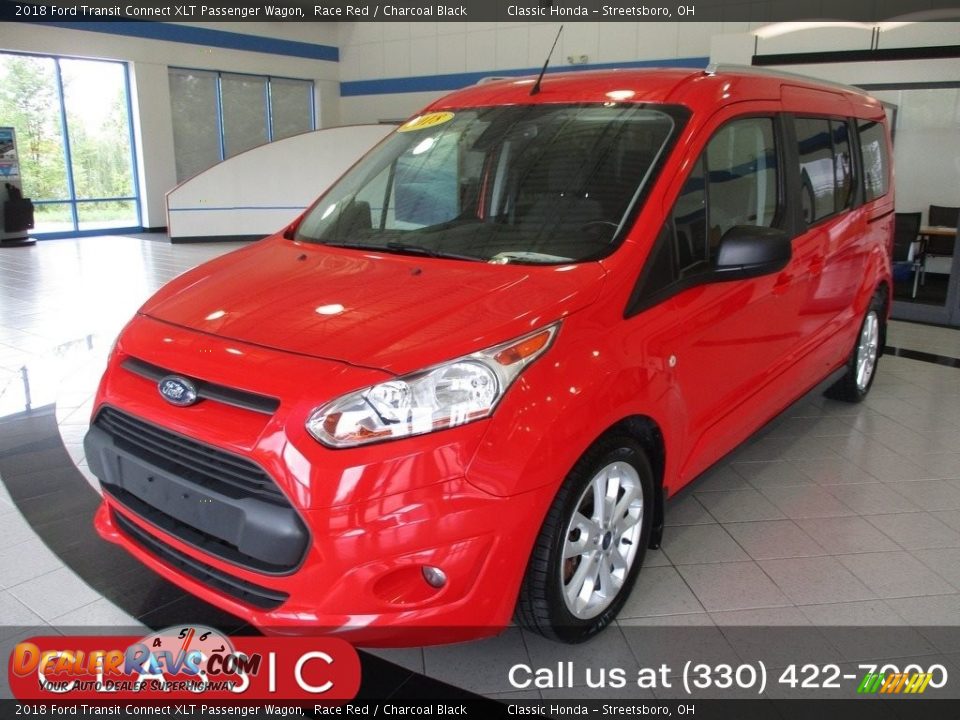 2018 Ford Transit Connect XLT Passenger Wagon Race Red / Charcoal Black Photo #1