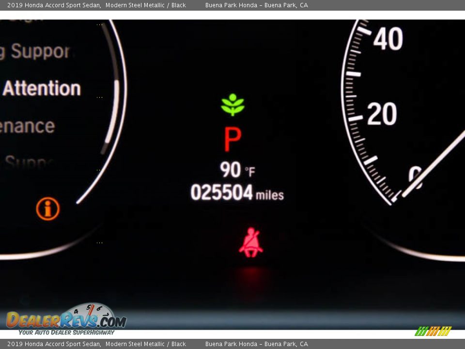 2019 Honda Accord Sport Sedan Modern Steel Metallic / Black Photo #6