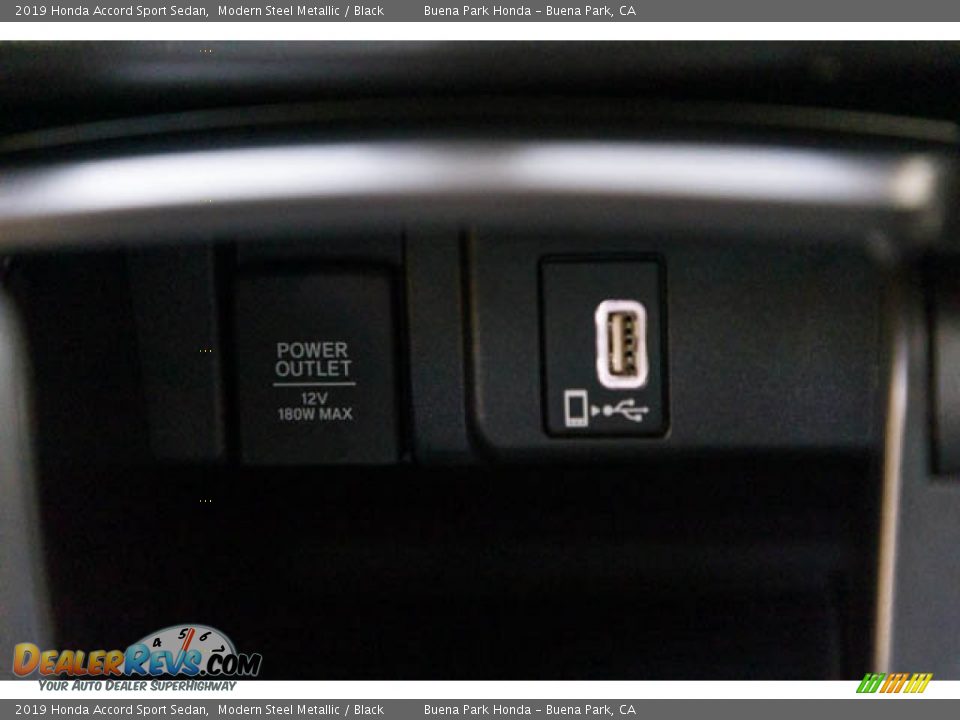 2019 Honda Accord Sport Sedan Modern Steel Metallic / Black Photo #17