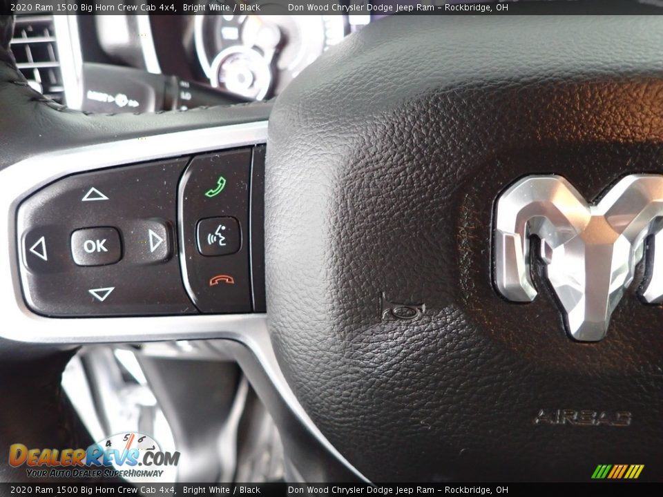 2020 Ram 1500 Big Horn Crew Cab 4x4 Bright White / Black Photo #17