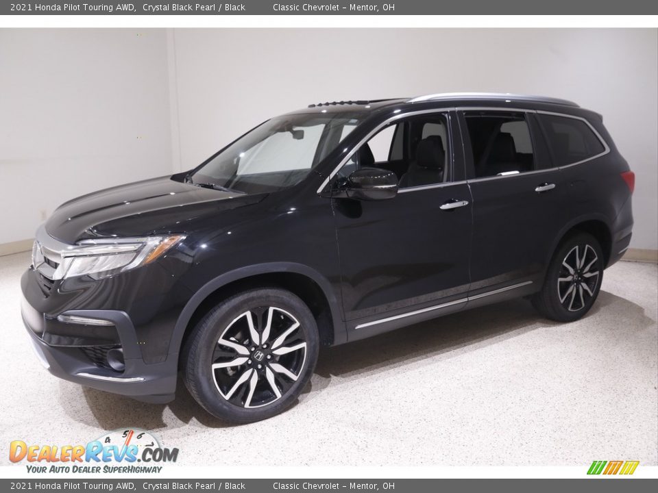 2021 Honda Pilot Touring AWD Crystal Black Pearl / Black Photo #3